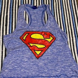 Superman cropped tank